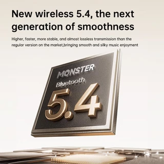 หูฟังบลูทูธไร้สาย Monster MQT50 สเตอริโอไฮไฟ เวลาเล่น 24 ชม. น้ําหนักเบา สวมใส่สบาย