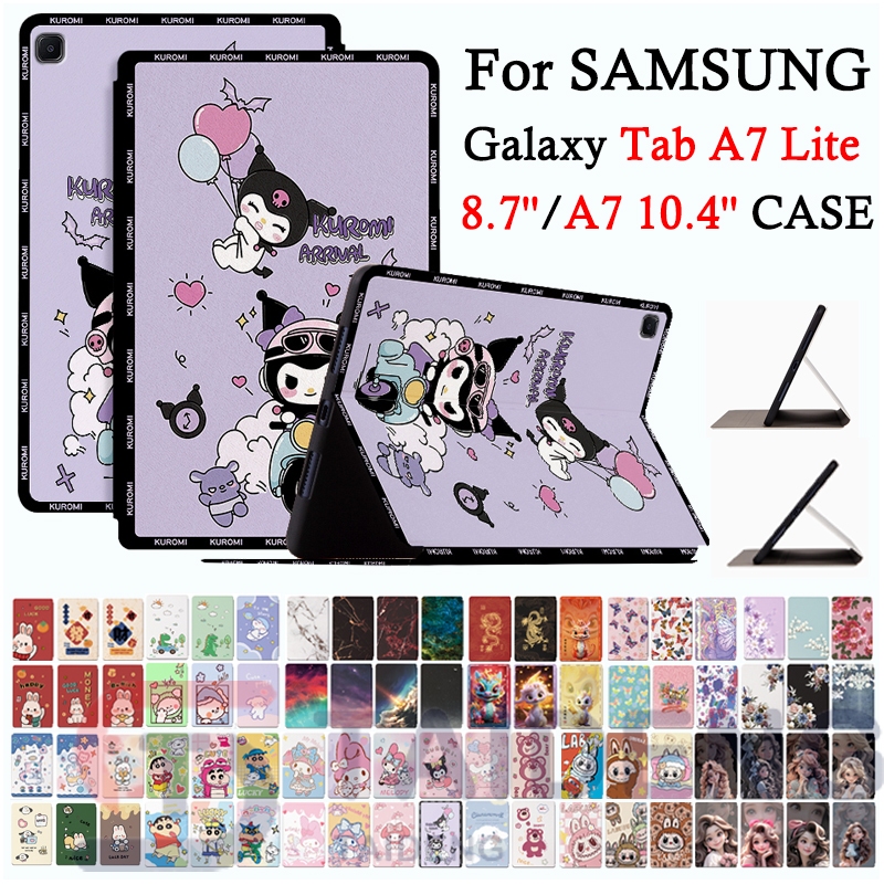 สําหรับ Samsung Galaxy Tab A7 Lite 8.7 SM-T225 T220 คุณภาพสูงปกหนัง Tab A7 10.4 SM-T500 แฟชั่นน่ารักแท็บเล็ตกรณี