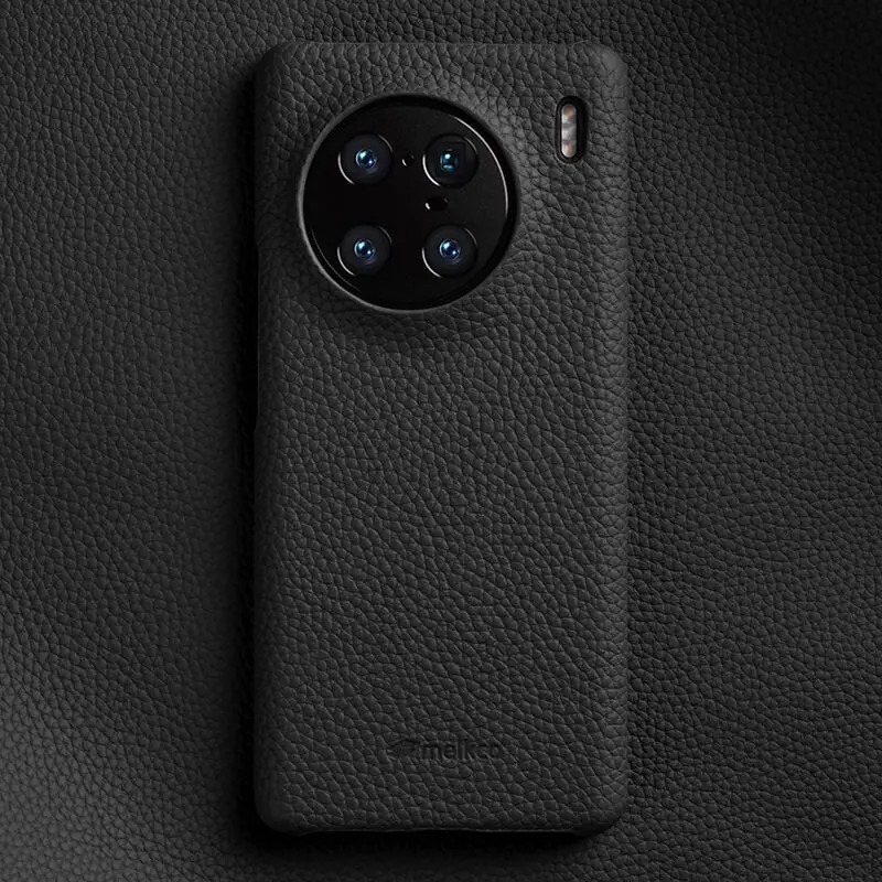 Melkco หนังสําหรับ Vivo X90 Pro Plus โลหะกล้องเลนส์ Protector Luxury Plain Cowhide ป้องกัน Hard ปกหลังสําหรับ VIVO X90 Pro - รูปที่ 2