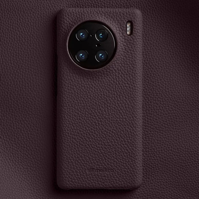Melkco หนังสําหรับ Vivo X90 Pro Plus โลหะกล้องเลนส์ Protector Luxury Plain Cowhide ป้องกัน Hard ปกหลังสําหรับ VIVO X90 Pro - รูปที่ 3