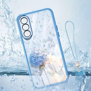YBD สําหรับ Samsung Galaxy A56 A36 A24 A25 A26 A34 A35 A54 A55 4G 5G สีฟ้าสีชมพูปัก Ball Cat เคสโทรศัพท์