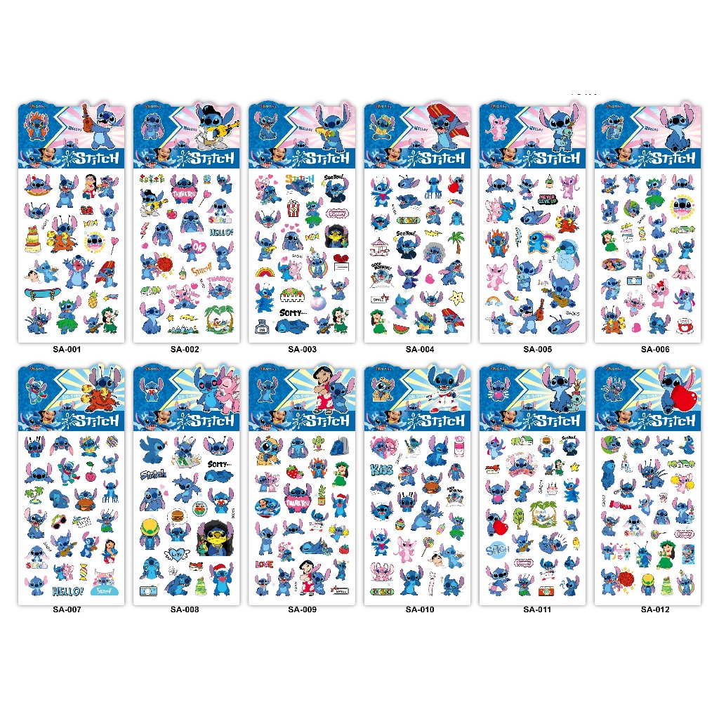 สติกเกอร์การ์ตูนน่ารักจาก Stitch แบบ PETใสกันน้ำ รุ่นใหม่ - รูปที่ 3