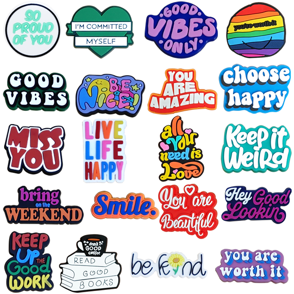 MEIDJ 20 สไตล์รองเท้า Charms การกําหนดค่าสร้างแรงบันดาลใจรองเท้าแตะหัวเข็มขัด PVC รองเท้าอุปกรณ์เสริมปุ่ม