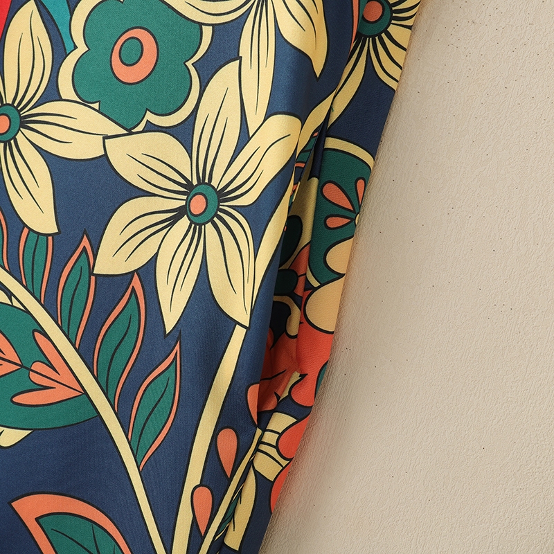 Zanzea ผู ้ หญิงเกาหลีลําลองแขนสั ้ นพิมพ ์ Turn-Down-Collar Pockets Shirtdress - รูปที่ 7