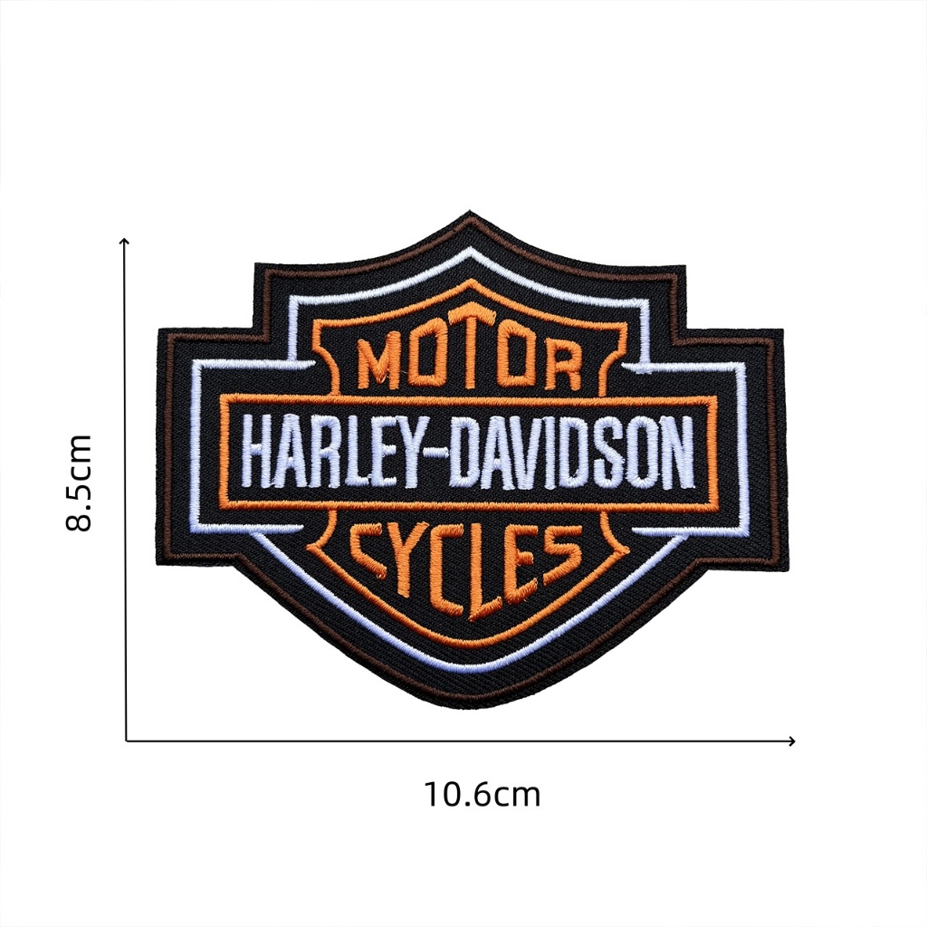 โลโก้ที่กําหนดเองฮาร์เลย์เย็บปักถักร้อยแพทช์ผู้ขับขี่รถจักรยานยนต์ นักขี่จักรยาน เสื้อผ้าหมวก ตีนตุ๊กแก ป้ายสติกเกอร์ - รูปที่ 5