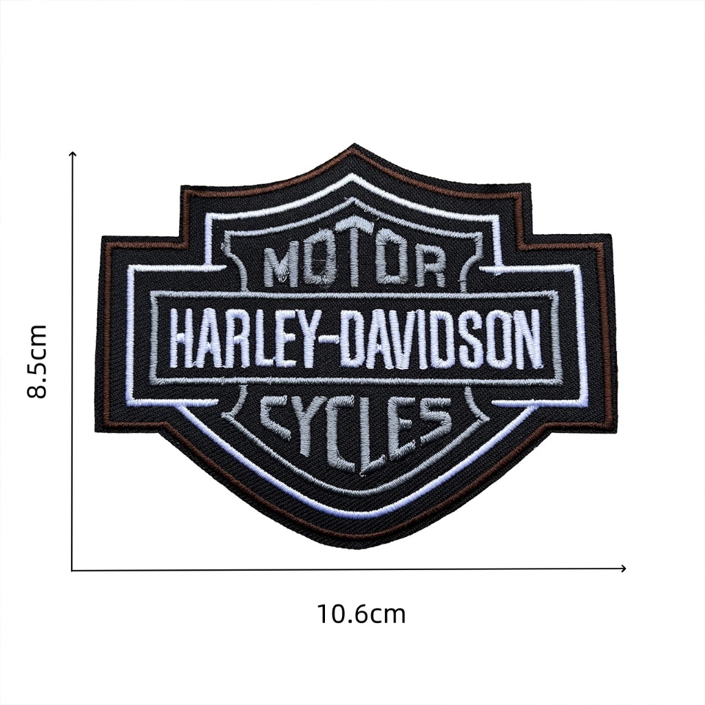 โลโก้ที่กําหนดเองฮาร์เลย์เย็บปักถักร้อยแพทช์ผู้ขับขี่รถจักรยานยนต์ นักขี่จักรยาน เสื้อผ้าหมวก ตีนตุ๊กแก ป้ายสติกเกอร์ - รูปที่ 3