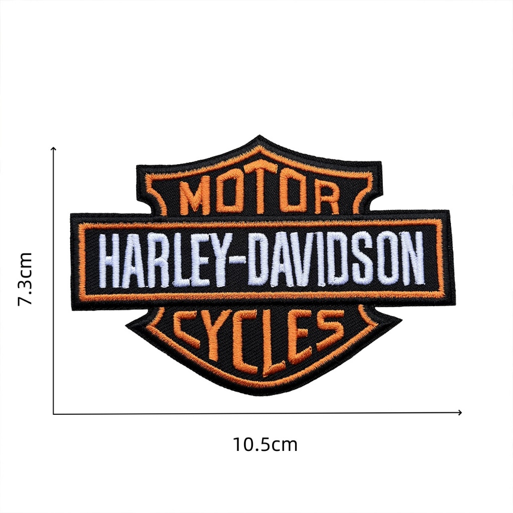 โลโก้ที่กําหนดเองฮาร์เลย์เย็บปักถักร้อยแพทช์ผู้ขับขี่รถจักรยานยนต์ นักขี่จักรยาน เสื้อผ้าหมวก ตีนตุ๊กแก ป้ายสติกเกอร์ - รูปที่ 4