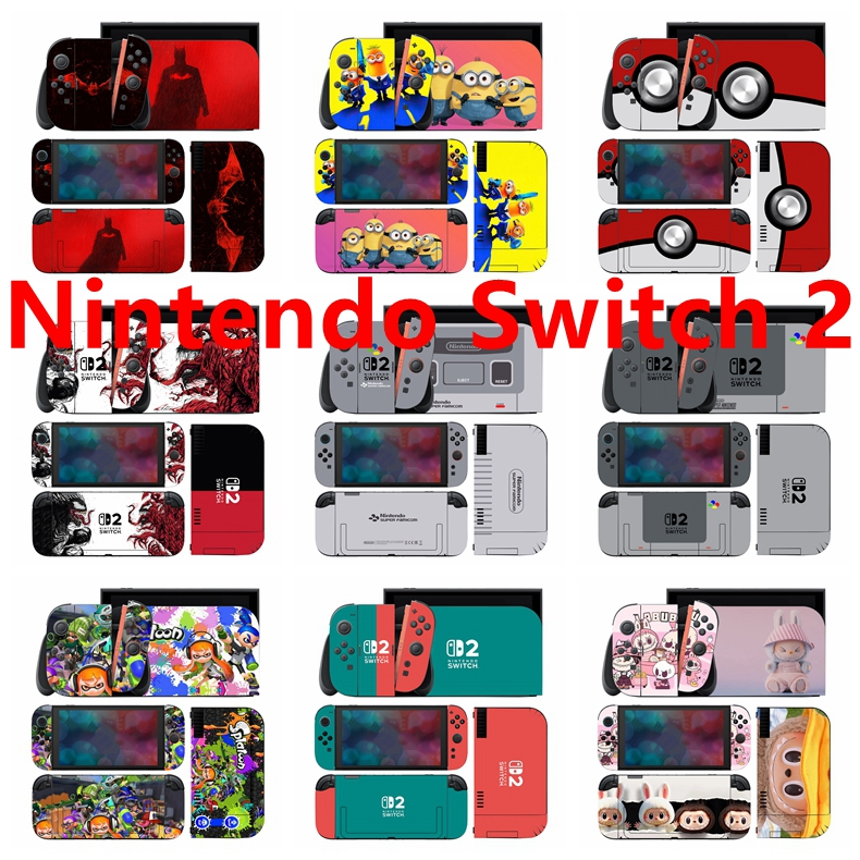 70 สีสติกเกอร์ผิวใช้งานร่วมกับ Nintendo Switch 2 (2025) ไวนิล Decal รูปแบบที่สวยงามชุดฟิล์มป้องกันสําหรับ NS2 คอนโซลและ Joy-Con Controller & Dock