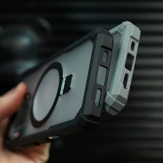 【Drop-proof/With bracket/Acrylic hard case/Black】เคส compatible for iPhone 11 12 13 14 15 16 17 pro max case