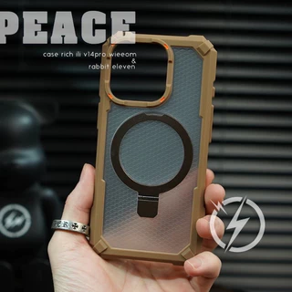【Drop-proof/With bracket/Acrylic hard case/Black】เคส compatible for iPhone 11 12 13 14 15 16 17 pro max case