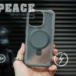【Drop-proof/With bracket/Acrylic hard case/Black】เคส compatible for iPhone 11 12 13 14 15 16 17 pro max case