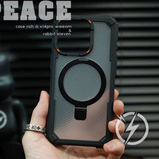 【Drop-proof/With bracket/Acrylic hard case/Black】เคส compatible for iPhone 11 12 13 14 15 16 17 pro max case