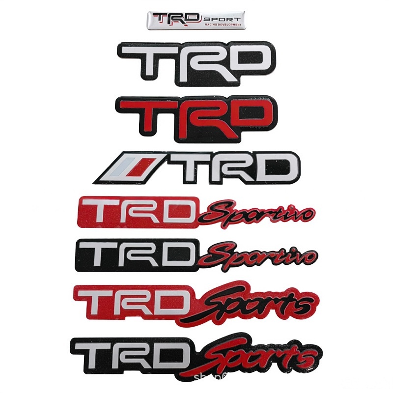 สําหรับ Toyota TRD SPORTS 3D คุณภาพสูงโลหะสัญลักษณ์รถ TRD SPORTIVO สติกเกอร์ดัดแปลงด้านหลังรถยนต์