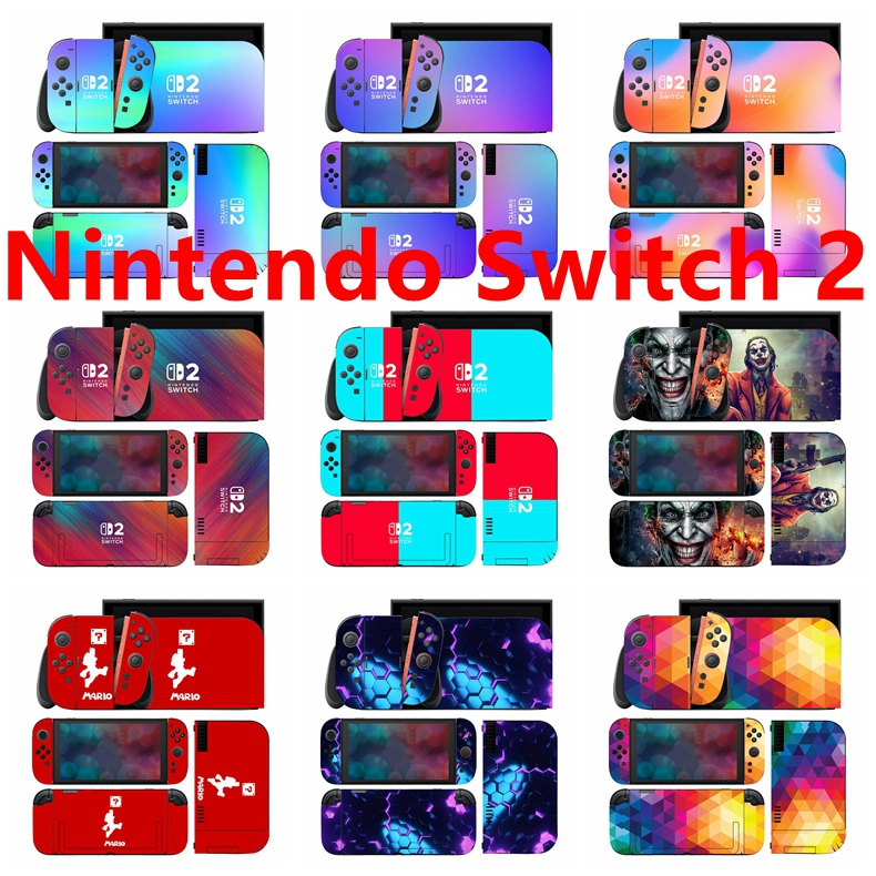 70 สีสติกเกอร์ผิวใช้งานร่วมกับ Nintendo Switch 2 (2025) ไวนิล Decal รูปแบบที่สวยงามชุดฟิล์มป้องกันสําหรับ NS2 คอนโซลและ Joy-Con Controller & Dock