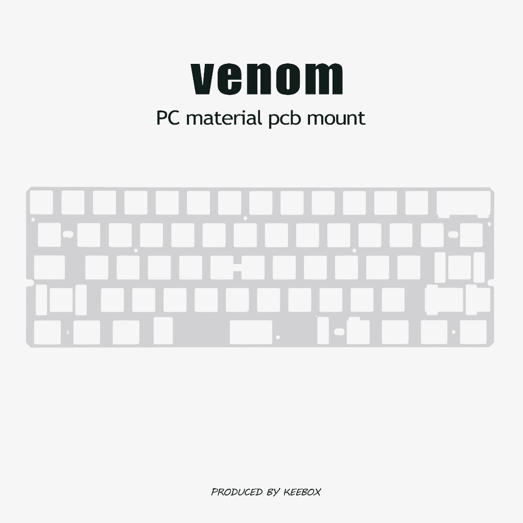 Keebox Venom ชุดคีย์บอร์ด PP PC ตําแหน่งแผ่นคีย์บอร์ดชุด PCB ติดตั้งคีย์บอร์ดเครื่องกลแผ่นคีย์บอร์ด 