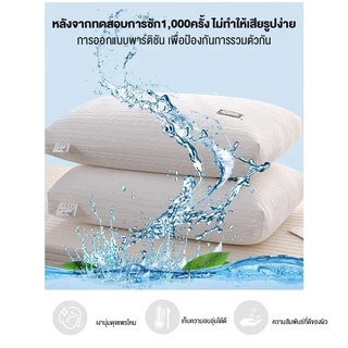 จัดส่งฟรี🚗 สุขภาพ หมอนโรงแรม หมอนหนุนใบใหญ่ เสริมคอ ทนกันไรฝุ่นนอนสบาย นอน หมอนนุ่ม pillow