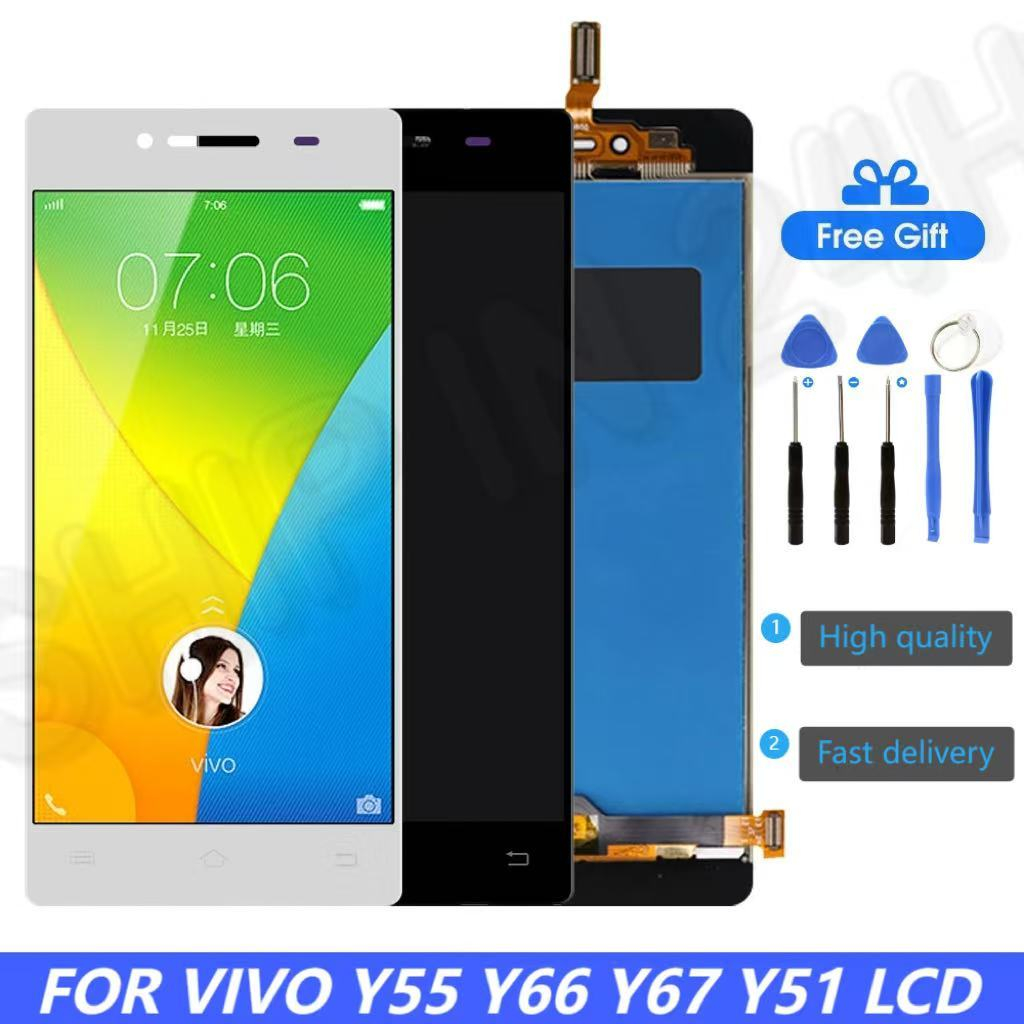 LCD สําหรับ Vivo Y51 Y55 Y66 Y67 จอแสดงผลหน้าจอสัมผัสพร้อมกรอบ Digitizer Assembly