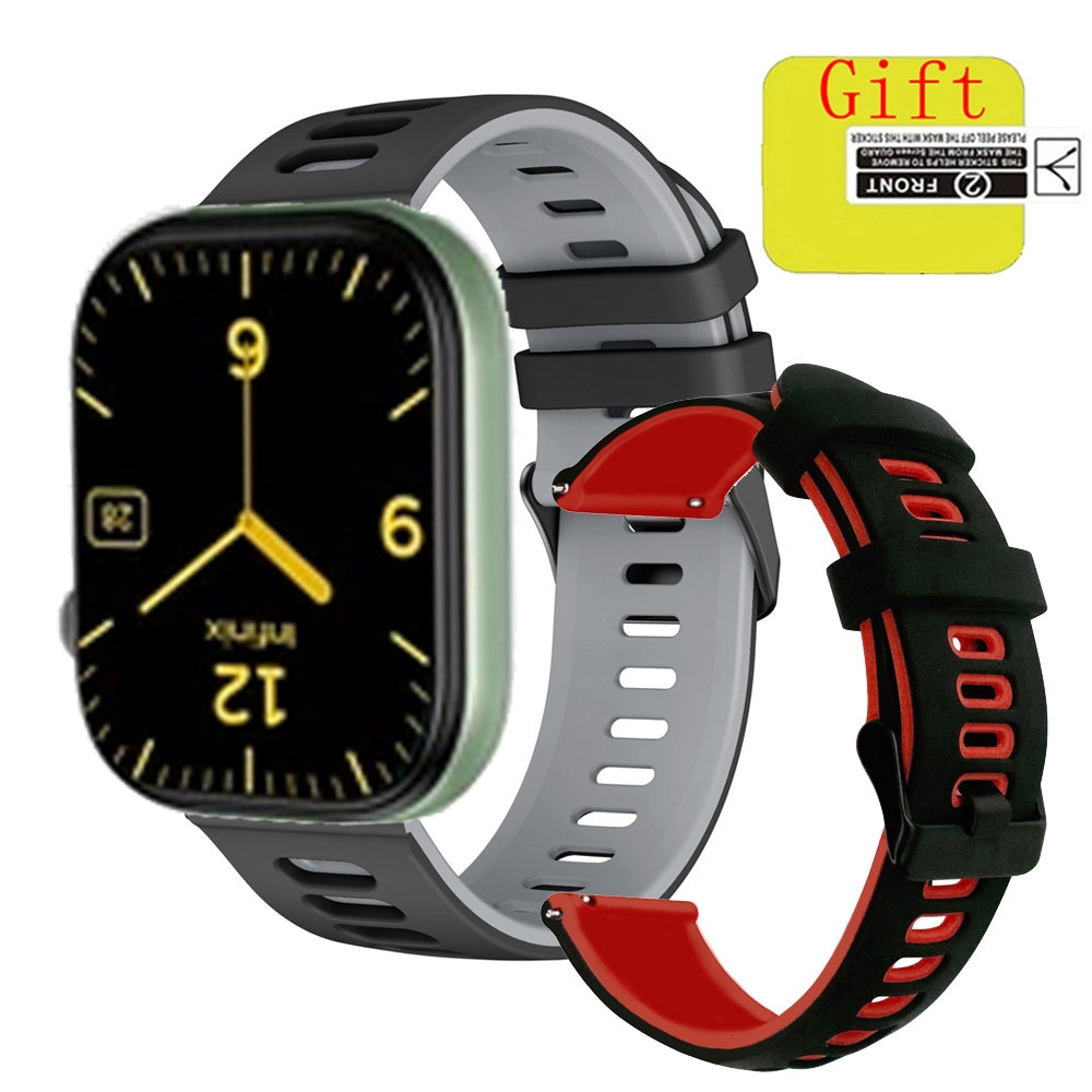 Infinix XWatch H4 Band สําหรับ Infinix XWatch 3 สายนาฬิกาสมาร์ทวอทช์ซิลิโคนสายรัดข้อมือแบบนุ่มสร้อยข