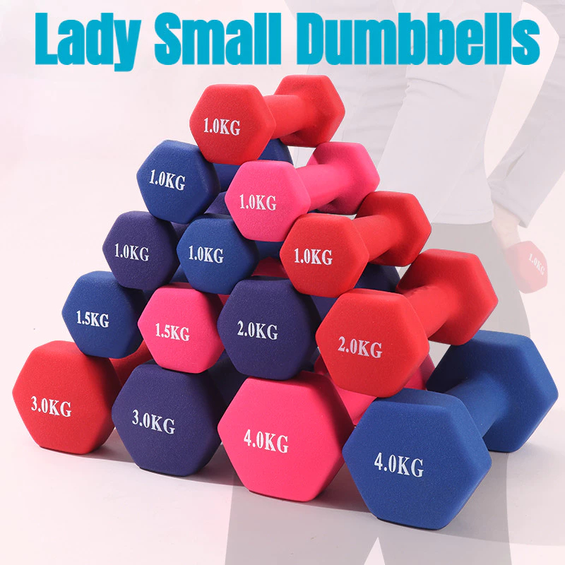 ลดหนัก! ดัมเบลยางผู้หญิง  dumbell 1KG/2KG/3KG/4กก. ลดไขมันต้นแขนเร่งเผาผลาญ! ออกกำลังกายง่ายๆ ที่บ้าน ฟรีค่าจัดส่ง ของแท้