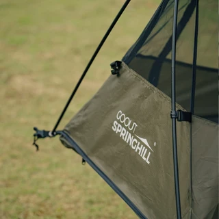 Gooutspringhill 360°เต็นท์แคมป์ปิ้ง เต็นท์ตาข่ายเดี่ยวเบามาก เสาอลูมิเนียม 7001, กันน้ํา PU2000 มม., บุคคล 1 คน, ตั้งแคมป์กลางแจ้ง