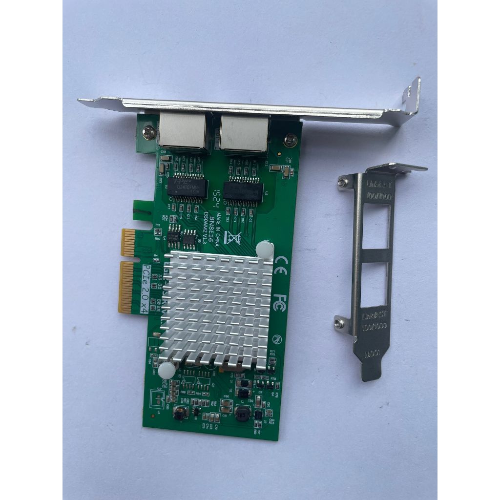 [สต๊อกพร้อม] Intel I350-T2V2 รุ่นคลื่น Intel I350am2 ชิปพอร์ตคู่ 1G การ์ดเครือข่ายเซิร์ฟเวอร์การ์ดเค