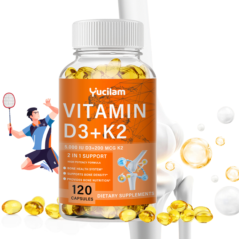 วิตามิน D3 + K2 พร้อมแคลเซียม แมกนีเซียม และสังกะสี – การสนับสนุนสุขภาพระบบภูมิคุ้มกันประสาทกล้ามเนื้อกระดูก
