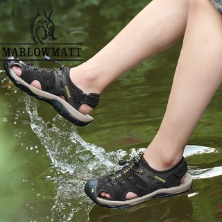 Marlowmatt รองเท้าแตะผู้ชาย 2026 สไตล์ใหม่รองเท้าฤดูฝนรองเท้าแบรนด์ดังกลางแจ้งปีนเขากันน้ํากันลื่น