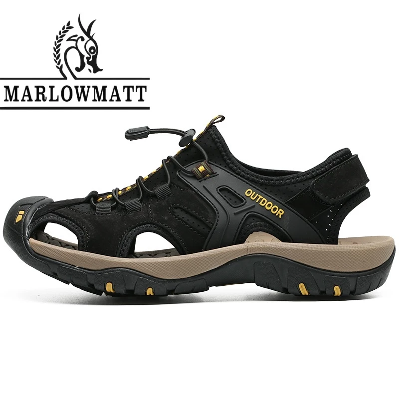 Marlowmatt รองเท้าแตะผู้ชาย 2026 สไตล์ใหม่รองเท้าฤดูฝนรองเท้าแบรนด์ดังกลางแจ้งปีนเขากันน้ํากันลื่น