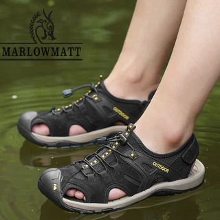 Marlowmatt รองเท้าแตะผู้ชาย 2026 สไตล์ใหม่รองเท้าฤดูฝนรองเท้าแบรนด์ดังกลางแจ้งปีนเขากันน้ํากันลื่น