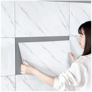 🔥วอลเปเปอร์ วอลล์เปเปอร์กาวตนเอง🔥ขนาด60*30CM ลายหินอ่อน กันน้ำ pvc มีกาวในตัว