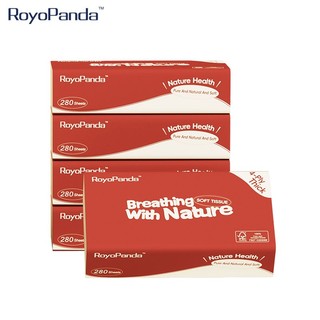 【80%OFF 10Packs】Royo Panda Tissue Facial Tissue 175*155m 4 Ply Soft Deluxe Tissue 2800 Sheets Tissue