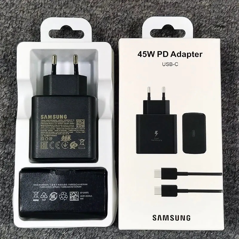 Samsung Z Flip Fold 6 5 4 3 2 45W PD Charger Super Fast Charge Adapter สําหรับ Galaxy S25 S24 S23 S2