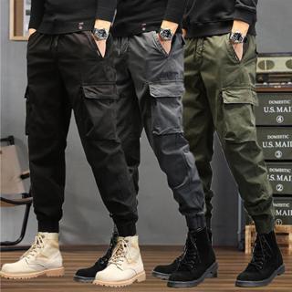 กางเกงคาร์โก้ลําลอง ทรงหลวม ขนาดใหญ่ แต่งกระเป๋าหลายช่อง คุณ…