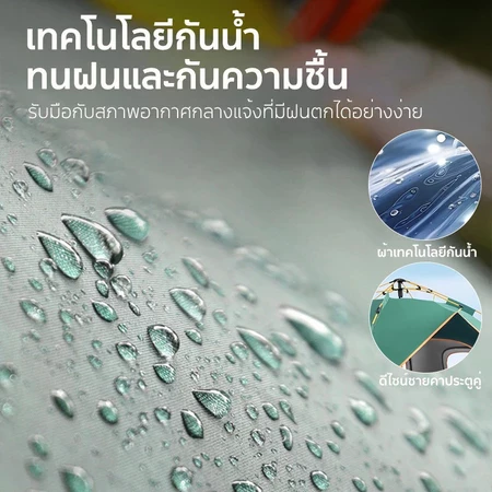 เต็นท์แคมป์ปิ้ง กางอัตโนมัติ ระบายอากาศ สำหรับ 2-6 คน thumbnail 4