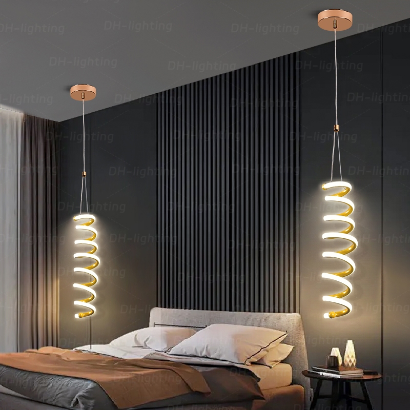 ใหม่ห้องนั่งเล่นโคมระย้าหรูหราสร้างสรรค์ห้องรับประทานอาหารบาร์โคมไฟตั้งโต๊ะนอร์ดิกห้องนอนจี้ แสงสว่าง - รูปที่ 2