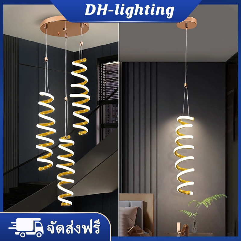 ใหม่ห้องนั่งเล่นโคมระย้าหรูหราสร้างสรรค์ห้องรับประทานอาหารบาร์โคมไฟตั้งโต๊ะนอร์ดิกห้องนอนจี้ แสงสว่าง