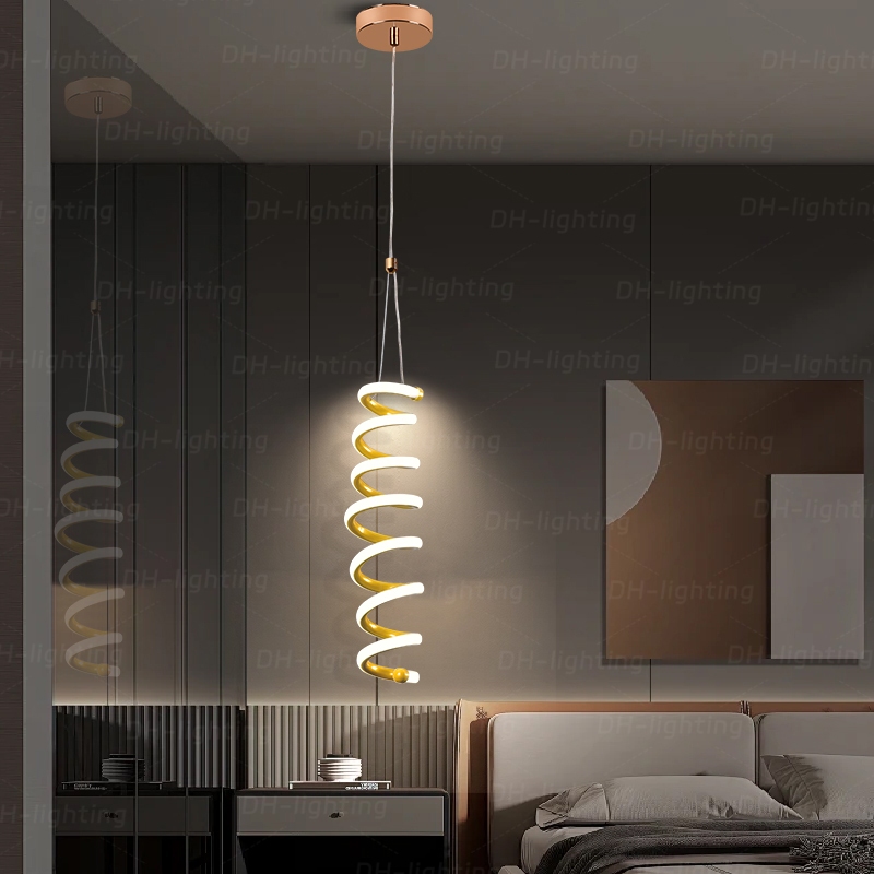 ใหม่ห้องนั่งเล่นโคมระย้าหรูหราสร้างสรรค์ห้องรับประทานอาหารบาร์โคมไฟตั้งโต๊ะนอร์ดิกห้องนอนจี้ แสงสว่าง - รูปที่ 5