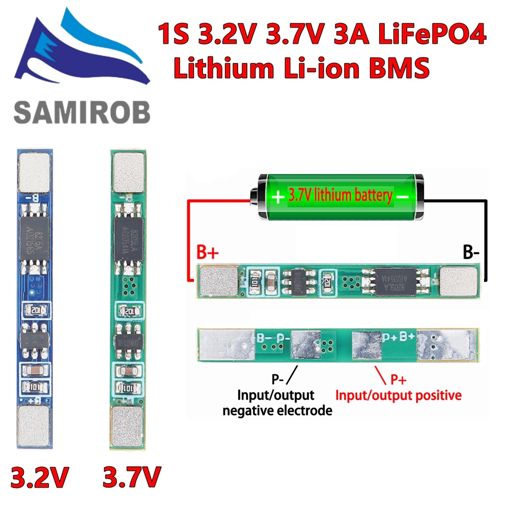 5/10PCS 1S 3.2V 3.7V 3A LiFePO4/แบตเตอรี่ลิเธียมLi-ion BMS PCMแบตเตอรี่ป้องกันPcmสําหรับ18650 32650แบตเตอรี่แพ็ค