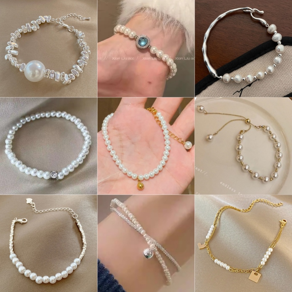 Simple Classy Pearl สร้อยข้อมือผู้หญิง สタイルใหม่หรูหรา Niche สร้อยข้อมือที่สวยงามประณีต