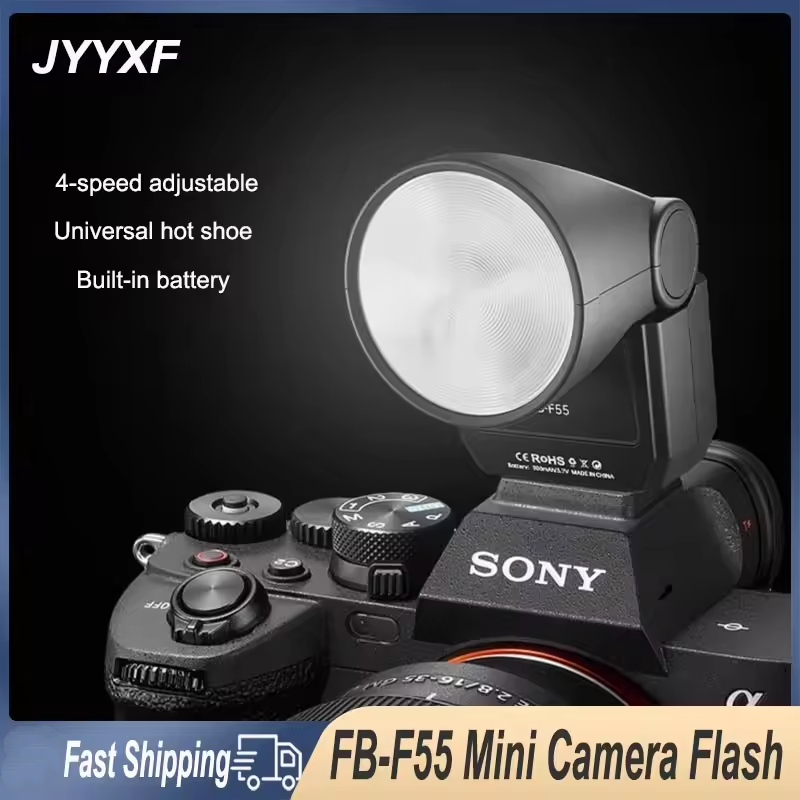 FB FB-F55 Mini Camera Flash Ultra-Light Speedlite Photograph Video Light สําหรับกล้อง DSLR การสตรีมส