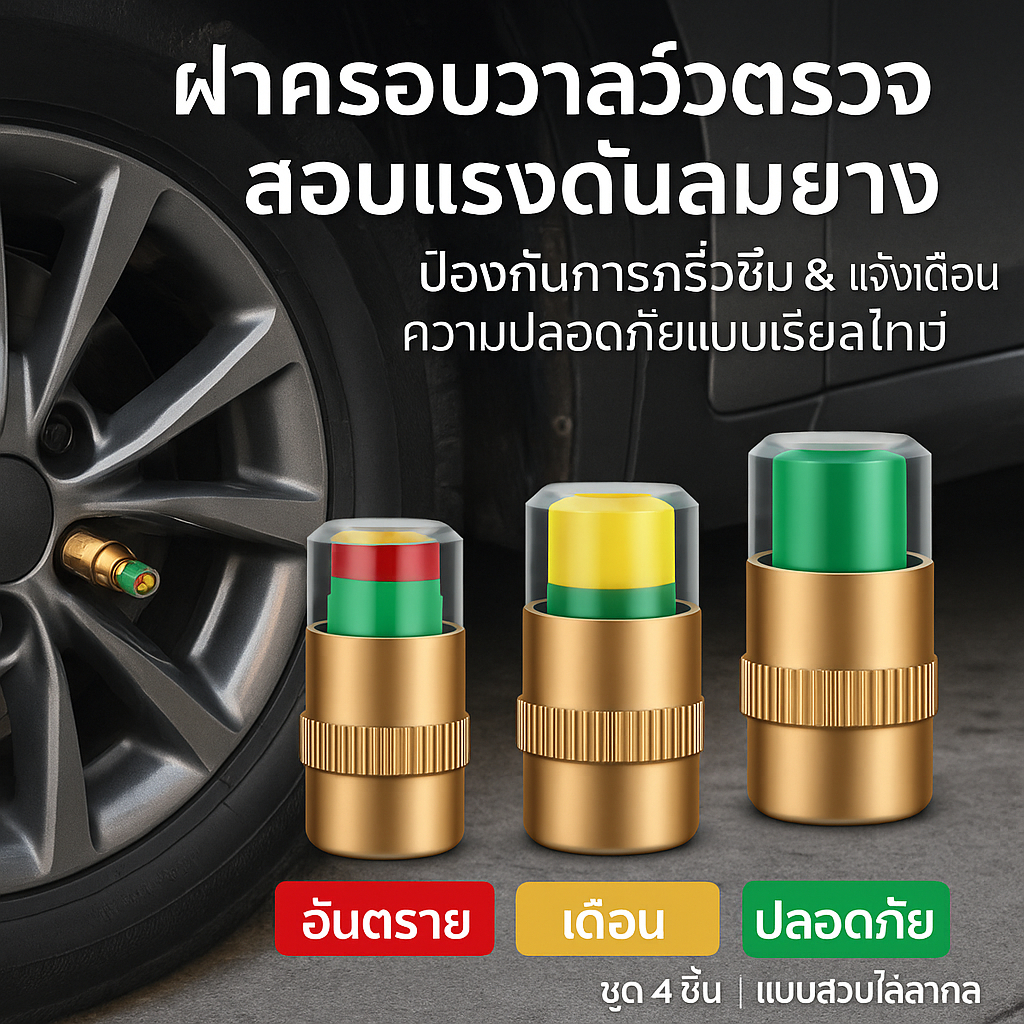 รถยนต์รถจักรยานยนต์ยางวาล์วหมวกที่มีความแม่นยําสูง ทีพีเอ็มเอส ความดันอากาศตรวจสอบรั่วหลักฐานความปลอดภัยเตือน4ชิ้นชุดสากลพอดีกันฝุ่นหลายสีตัวเลือก