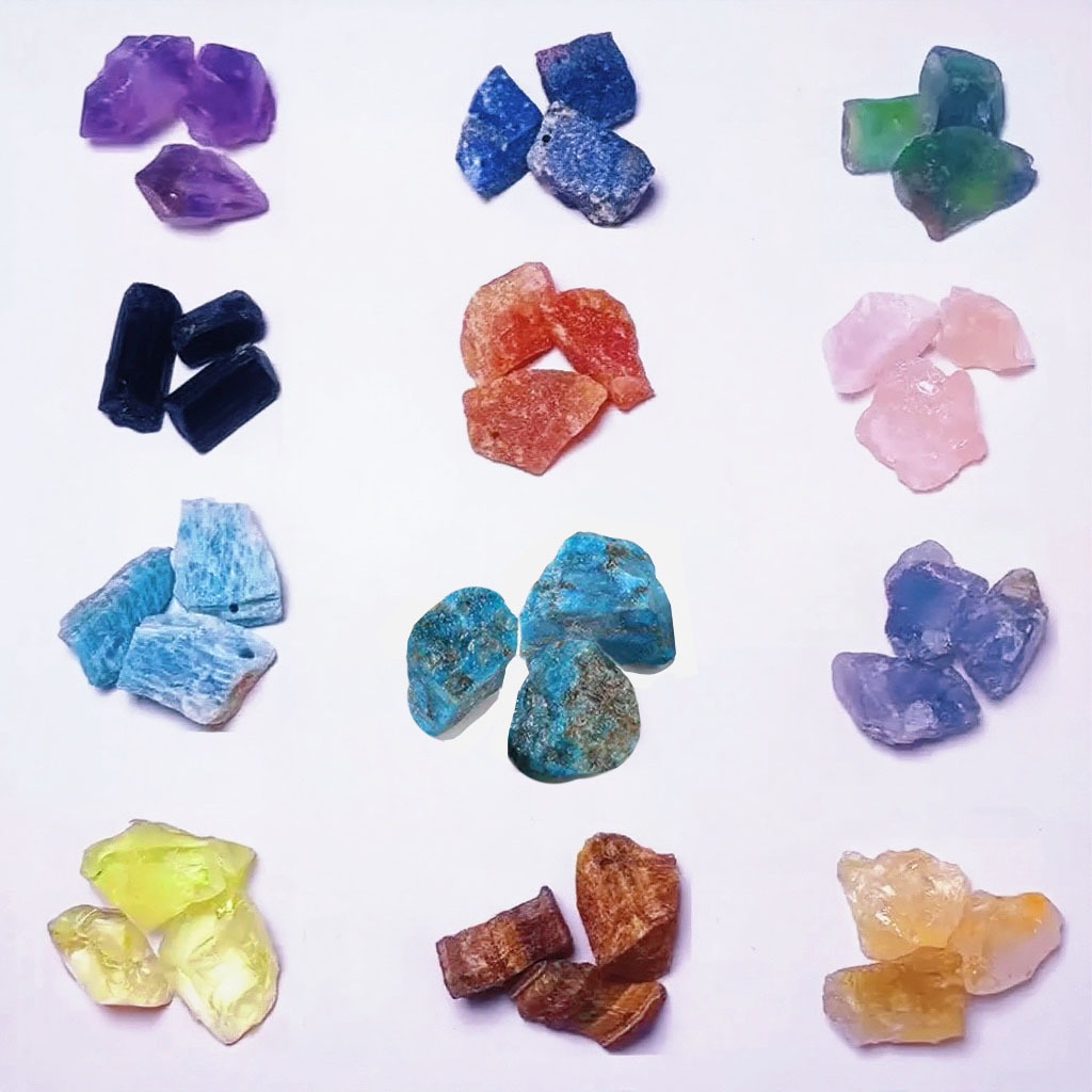 3 ชิ้นหินควอตซ์ธรรมชาติตกแต่งคริสตัลชุดการทําสมาธิ เพียวริฟาย หินถังแร่ เรอิกิ การรักษา