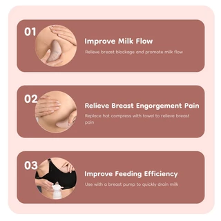 Dr.isla เครื่องนวดเต้า สำหรับคุณแม่ ช่วยปั๊มนม สำหรับคุณแม่ สำหรับให้นมบุตร เครื่องนวดให้นมบุตร ซิลิโคนนุ่ม การบำบัดด้วยคลื่นเสียงความถี่สูง BM22/23
