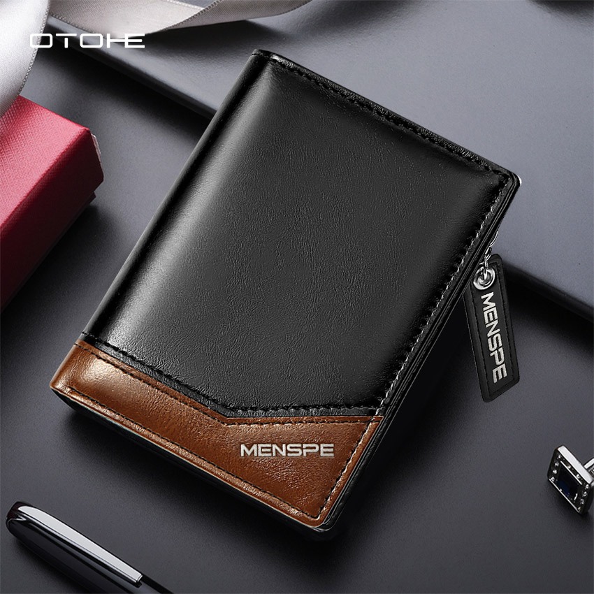 OTOHE กระเป๋าสตางค์ผู้ชาย RFID ผู้ถือบัตรความปลอดภัย Anti-Theft RFID Blocking กร