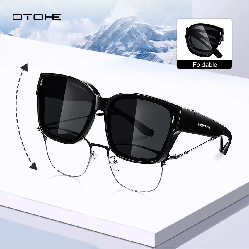 OTOHE แว่นตากันแดดพับสายตาสั้นแว่นตา TAC แว่นตากันแดดโพลาไรซ์พับ Fit Over Glasse UV400 สวมใส่ Over Glasse