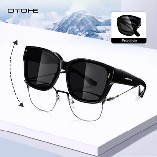 OTOHE แว่นตากันแดดพับสายตาสั้นแว่นตา TAC แว่นตากันแดดโพลาไรซ์พับ Fit Over Glasse UV400 สวมใส่ Over Glasse