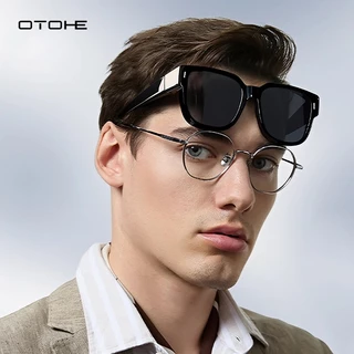 OTOHE แว่นตากันแดดพับสายตาสั้นแว่นตา TAC แว่นตากันแดดโพลาไรซ์พับ Fit Over Glasse UV400 สวมใส่ Over Glasse