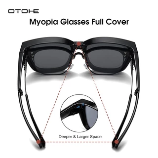 OTOHE แว่นตากันแดดพับสายตาสั้นแว่นตา TAC แว่นตากันแดดโพลาไรซ์พับ Fit Over Glasse UV400 สวมใส่ Over Glasse