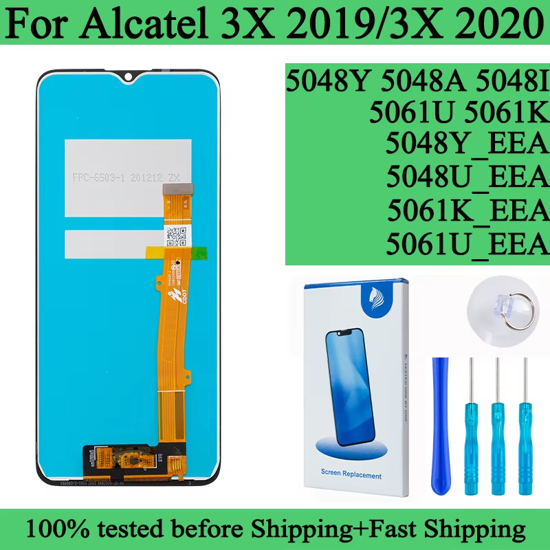 5048Y 5048A 5061U 5061K LCD พรีเมี่ยมสําหรับAlcatel 3X 2020 จอแสดงผลTouch Screen Digitizerแผงสําหรับ