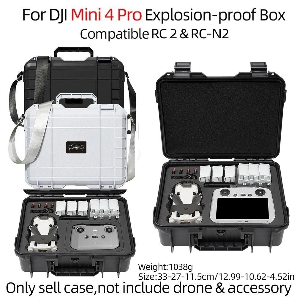 เคสกล่องเก็บรีโมตคอนโทรล กันระเบิด สําหรับ DJI Mini 4 Pro, Mini 3 Pro, Mini 3, RC 2, RC-N2